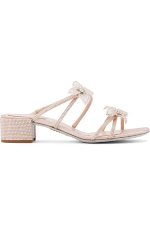 RENE CAOVILLA 40mm Cleo satin mules