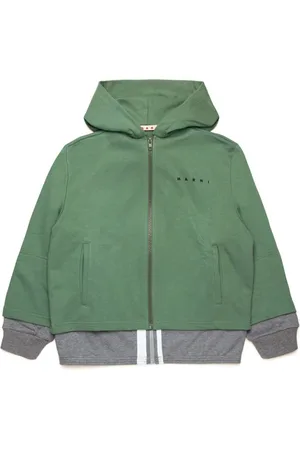 Marni Logo-print zip-up hoodie