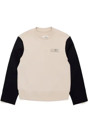 Maison Margiela Contrasting-sleeve cotton sweatshirt