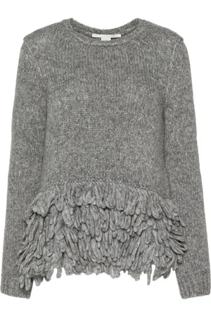 Stella McCartney Fringed crew neck jumper