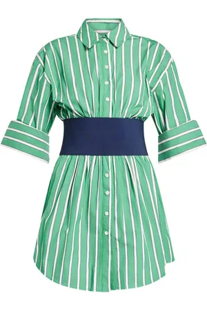 Staud Michelle striped shirt dress