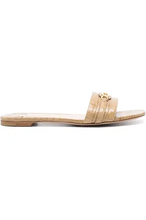 Tom Ford Whitney crocodile-effect flat mules