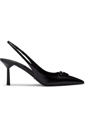 Prada 75mm triangle-logo pumps