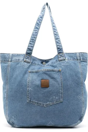 Carhartt Logo-patch denim tote bag