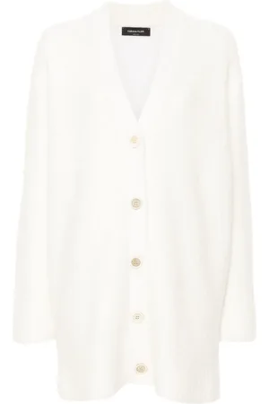 Fabiana Filippi V-neck brushed cardigan