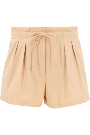 ULLA JOHNSON Camryn pleated cotton shorts