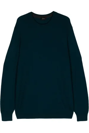 BRIONI Round-neck chevron-knit jumper