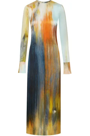 Oscar de la Renta Abstract-print maxi dress