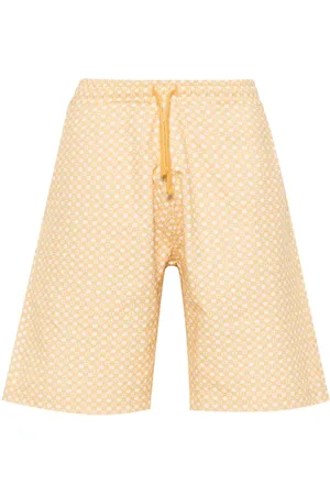 Universal Works Lumber pattern-jacquard shorts