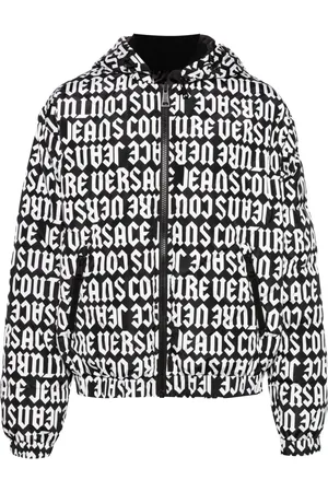 VERSACE Reversible hooded puffer jacket