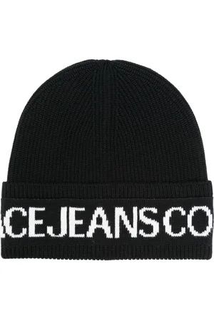 VERSACE Intarsia-logo knit beanie