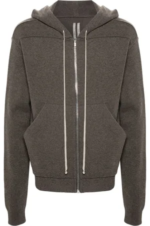 Rick Owens Fine-knit zip-up hoodie