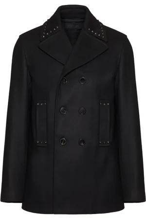VALENTINO GARAVANI Untitled studed wool peacoat