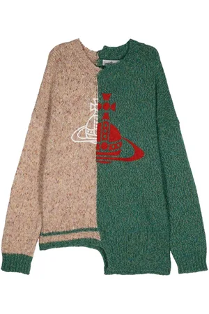 Vivienne Westwood Half & Half intarsia-knit jumper