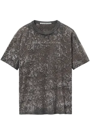 Alexander Wang Embossed-logo paint-splatter T-shirt