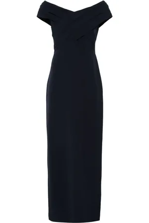 Ralph Lauren Off-shoulder crepe gown