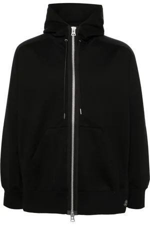 SACAI Zip-up cotton hoodie