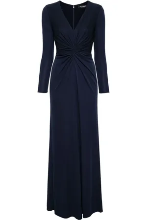 Ralph Lauren Twisted V-neck gown
