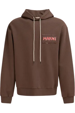 Marni Logo-patch cotton hoodie
