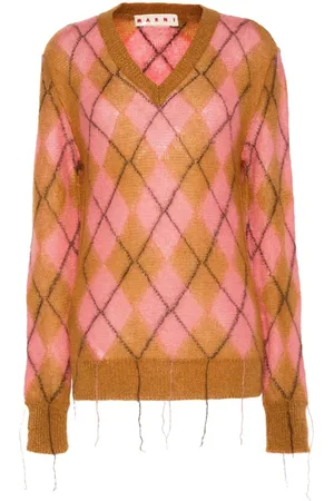 Marni Argyle check-pattern knitted jumper
