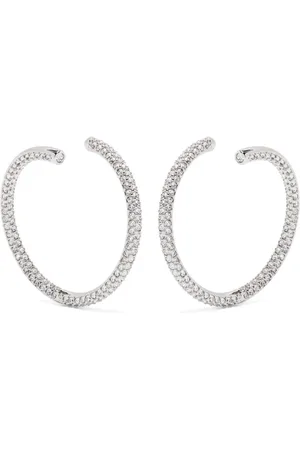 Swarovski Dextera sculpted hoop earrings