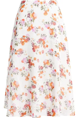 AJE Floral-print midi skirt