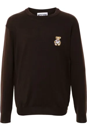 Moschino Teddy Bear-patch virgin wool jumper