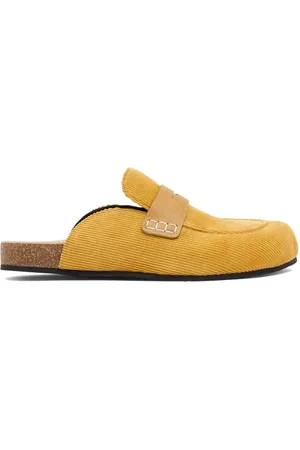J.W.Anderson Round-toe corduroy loafer mules