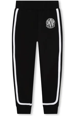 DKNY Milano logo-patch stripe-detail track pants
