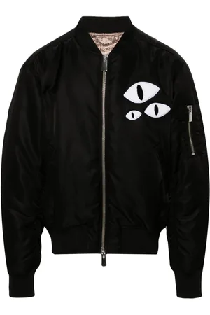 Charles Jeffrey Loverboy Eye-patch padded bomber jacket
