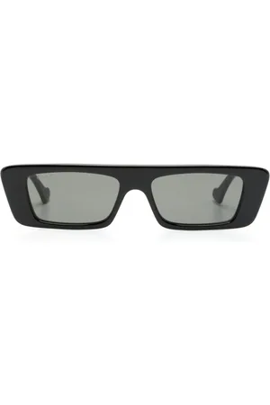 Gucci Logo-print rectangle-frame sunglasses