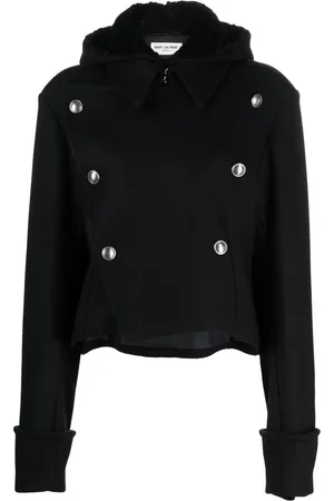 Saint Laurent Detachable-hood military jacket