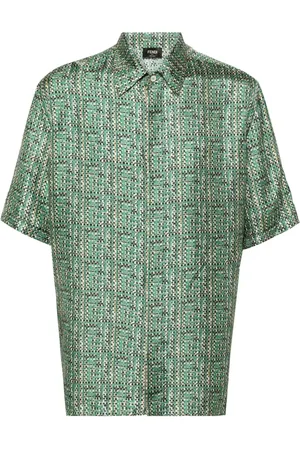 Fendi Abstract-print silk shirt