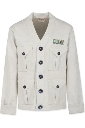 Gucci Intarsia-knit logo jacket