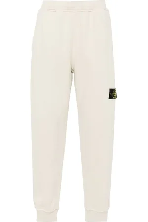 Stone Island Compass-badge cotton track pants