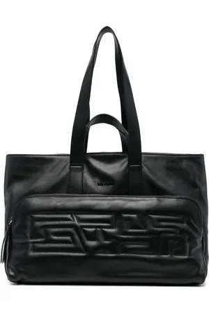 vic matiè Logo-embroidered leather shoulder bag