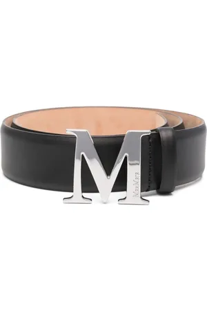 Max Mara Logo-buckle leather belt