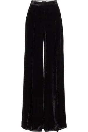 Giambattista Valli High-rise wide-leg velvet trousers