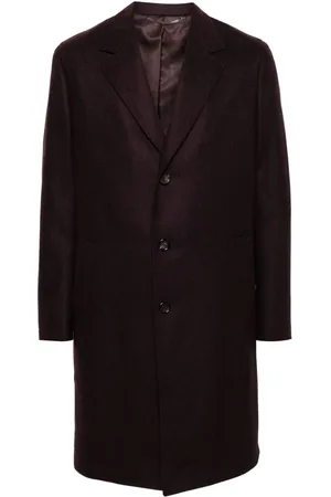 CANALI Single-breasted wool coat