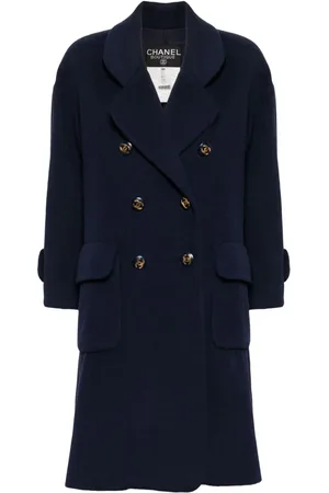 CHANEL 1988 double-breasted knee-length coat