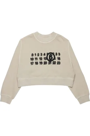 Maison Margiela Numbers-motif cropped sweatshirt