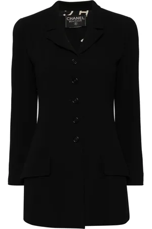 CHANEL 1990-2000s single-breasted wool blazer