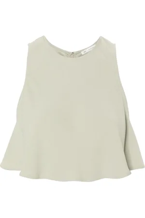 Ami Crepe cropped top