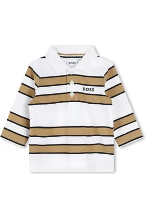HUGO BOSS Logo-print striped polo shirt