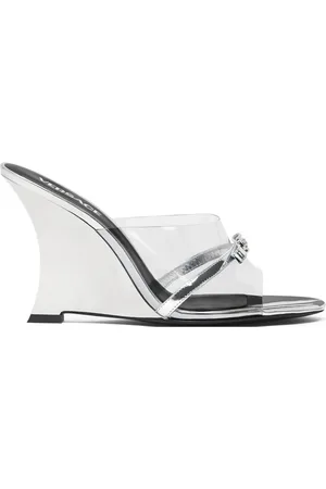 VERSACE Gianni Ribbon 95mm wedge mules