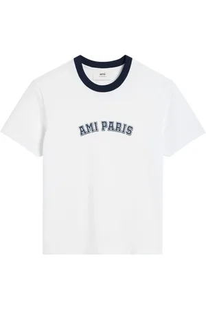 Ami Logo appliqué organic cotton t-shirt