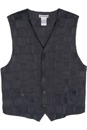 Issey Miyake 2000 V-neck plissé vest