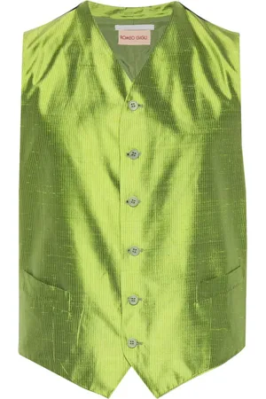 ROMEO GIGLI 1990s striped silk vest