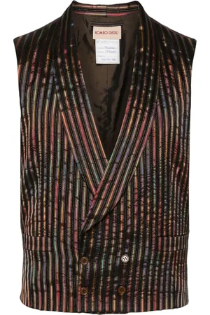 ROMEO GIGLI 1990s striped waistcoat
