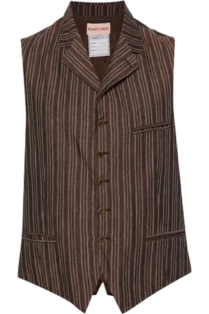 ROMEO GIGLI 1990s striped linen vest